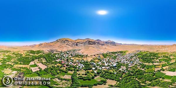 روستای انجدان عکس هوایی تور مجازی