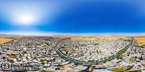 عکس هوایی دلیجان پانوراما 360 درجه