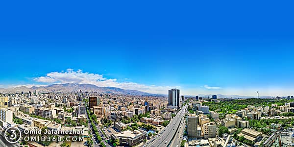 گیگاپیکسلی تهران از ساختمان ناتس میکا